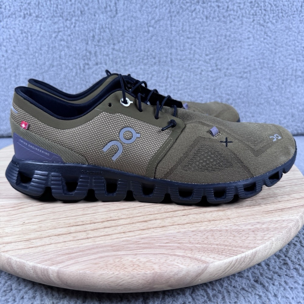 On Cloud X 3 Mens Size 8.5 Hunter Green Road Running Shoes Speed Laces 60.98101